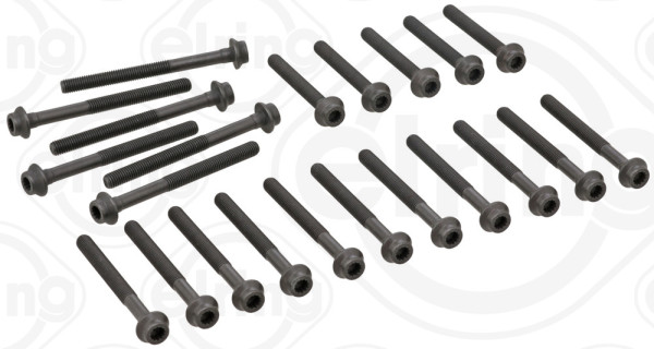 820.114, Cylinder Head Bolt Set, Bolt set, ELRING, 6039900110, 6039900210, 6039900310, 016273B, 02.67.132, 10232, 14-32031-02, 22-26006B, 81006500, 9550098, BK6360, ES71233, HBS059, T50098-00, OM602