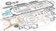Full Gasket Set, engine - 018.210 ELRING - 1907847, 01-33965-02, 20-27898-00/0