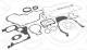 Gasket Set, crank case - 146.190 ELRING - 51.00900.6590, 08-29329-01, 22-25050-00/0