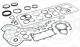 Gasket Set, crank case - 146.341 ELRING - 51.00900-6602, 08-23601-08, 22-23336-00/0