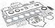 Full Gasket Set, engine - 198.610 ELRING - 51.00900-6680, 01-37180-01, S37182-00