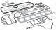 Full Gasket Set, engine - 214.010 ELRING - 51.00900-6712, 01-37295-02, S37183-00