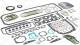 Full Gasket Set, engine - 399.650 ELRING - 551526, 551560, 01-31160-03