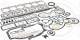 Full Gasket Set, engine - 422.020 ELRING - 551504, 551519, 01-31220-05