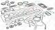 Full Gasket Set, engine - 803.810 ELRING - 01-25275-20, 51.00900-6575, S38358-00