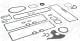 Gasket Set, crank case - 817.481 ELRING - 3660104408, 08-25508-07, 22-24323-02/0