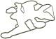 Gasket, timing case - 444.900 ELRING - 9369971545