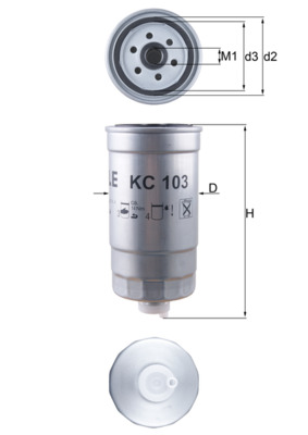 KC103, Kraftstofffilter, Kraftstofffilter, MAHLE, 0046736167, 0450133277, 100360, 13322240798, 153071760108, 2440800, 3121332002, 4228, 5056, 63024, 7690228, 9947995, ADL142304, ALG2056-2, CS264, DN994, EFF072, ELG5225, F68002, FEM4160, FF20058, FP5425, H121WK, L254, M408, PP954, PS8745, QFF0075, S4408NR, SN80014