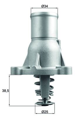 TI26092, Thermostat, Kühlmittel, Thermostat, MAHLE, 0000055559595, 012992382, 01338404, 12992382, 24435102, 4357.92D, 7.8738, 8MT354777-101, 949-92, TH41992G1, TH7152.92J, V40990035, 0000071739765, 024435102, 06338048, 025192231, 25192231, 55559595, 1338404, 71739765, 24435012, 71739800, 9104805, 5196600, 6338050, 6338048