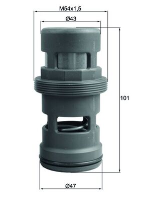 Thermostat, Ölkühlung - TO18110 MAHLE - 4721800775, A4721800775