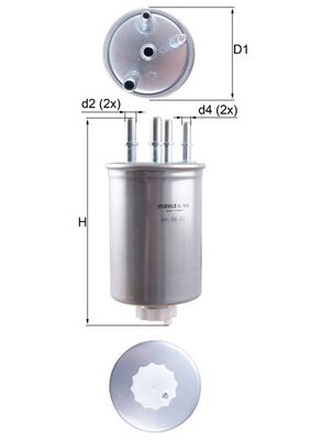 Kraftstofffilter - KL1026 MAHLE - 108973, 2418800, 9X239155AB