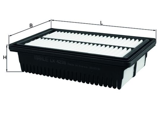 LX4238, Luftfilter, Luftfilter, MAHLE, 153071762405, 200HH33, 20H33, 28113C8000, 28113Q5000, 30A2100, 37123210034, A1796, A2573, ADG022148, AP197/2, C25002, CA12042, E1355L, EAF938, F026400558, FAH33S, HA742, J1320557, LVFA1600, MA3255, MD8812, N1320550, PA3588, PA7309, S3A21A, SB2395, WA9801, 154072417920, S7B31A