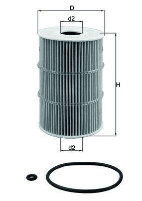 Ölfilter - OX378D MAHLE - 0986AF0099, 2631152001, 2632552000