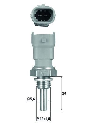 Sensor, coolant temperature - TSE10 MAHLE - 0000060814715, 09193163, 09198691