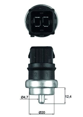 Sensor, coolant temperature - TSE14 MAHLE - 09110578, 13650-84CT0-000, 22630-00Q2H