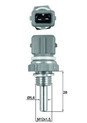 TSE19, Sensor, Kühlmitteltemperatur, Thermostat, MAHLE, 1920K9, 7.3148, 9613147080, 96131470