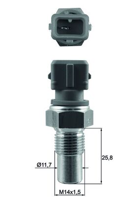Sensor, coolant temperature - TSE20 MAHLE - 0009603324880, 133809, 7.3113