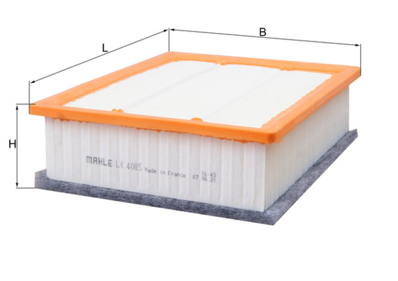 LX4085, Luftfilter, Luftfilter, MAHLE, 00K68247339AA, 153071762357, 18646, 2009927, 20927, 2123210026, 3067700, 48508, 51977574, 70948508, A1814, A2589, ADL142217, ALA1803/7, AP022/7, BFA2416, C21002, CA12066, E1347L, EAF937, ELP9446, F026400369, FA927S, LVFA1596, MA3230, MD8828, PA10046, PA3688, PA7465, S3677A