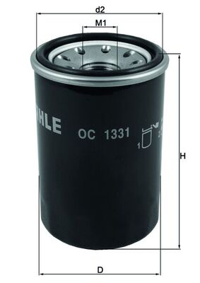 OC1331, Oil Filter, Oil filter, MAHLE, 106373, 23.596.00, 552484810, 55252436, FO610, LS1119, W6014, 55256371