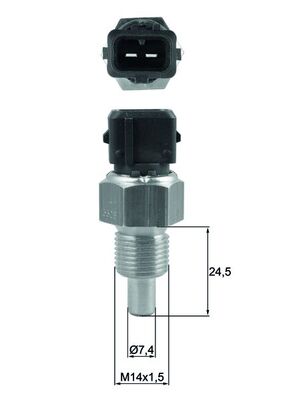 Sensor, coolant temperature - TSE16 MAHLE - 133810, 7.3308, 9621000680
