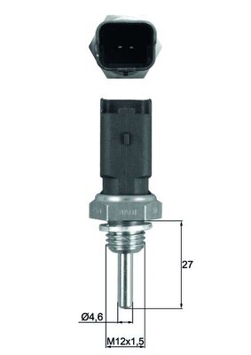 Sensor, coolant temperature - TSE25 MAHLE - 0000046554621, 1338040, 13650-79J50-000