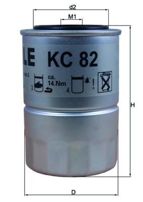 Kraftstofffilter - KC82D MAHLE - 0986450722, 0K55123570, 12957455710