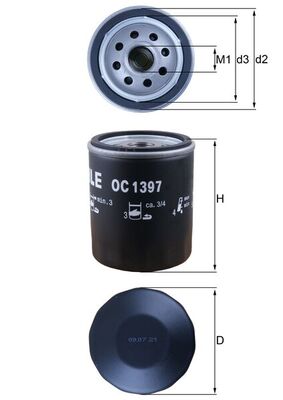 OC1397, Oil Filter, Oil filter, MAHLE, 108285, 153071762465, 2143220011, 55242758, 9809532380, ADT32142, DO5526, ELH4478, F026407268, FO626, FT6729, H388W, LS1042, LVFL846, OP540/3, PH12130, R1034, SU001A4322, V420125, W7063, WL7544, Z699, 154072427605, FT6735, LS995, PH12221, W716/2