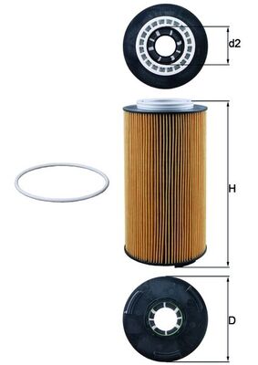 Oil Filter - OX1097D MAHLE - 109168, 51055010011, E361HD312