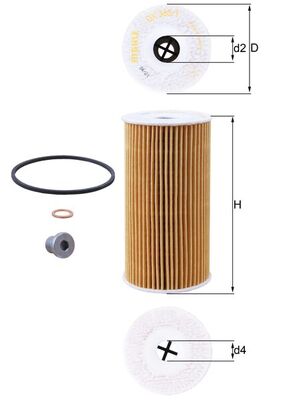 Ölfilter - OX365/1D MAHLE - 00K68031597AB, 108327, 2518600