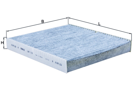 LAK119, Filter, interior air, Cabin filter, MAHLE, 0986628519, 17561K, 21652346, 800179C, 87139-30100, 8713930100, AC110E, ADT32536, CUK2345, E975LC, J1342038, RA-160, SAK139, TC1028C, TC59188C, 0986AF5847, 80000746, AC110EX, ADT32549