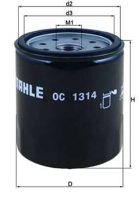 Ölfilter - OC1314 MAHLE - 2328700, 30153000