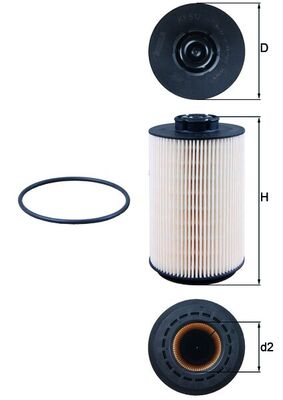 Fuel filter - KX512D MAHLE - 02931748, 106596, 21276079