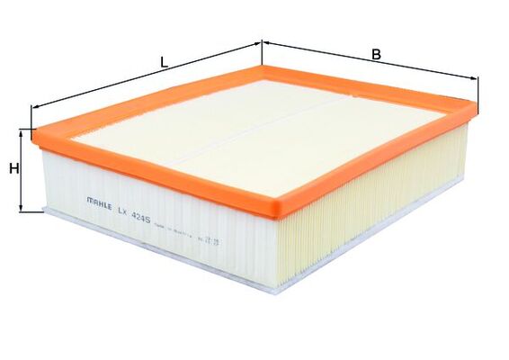LX4245, Luftfilter, Luftfilter, MAHLE, 116358, 154072420118, 3050800, 4698AP, 49669, 60450, 6C0129620A, ADV182264, ALA18048, C29034, E1325L, EAF951, ELP9497, F026400556, LVFA1631, MD8898, P591A, PA3695, S3508A, V103970, 50014698