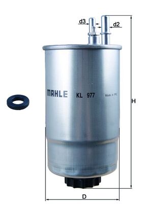 KL977D, Kraftstofffilter, Kraftstofffilter, MAHLE, 1371439080, 1610192280, 24ONE0B, 28000240142, 5066, DNW2514, EFF281D, F026402206, FN392, H446WK, LVFF796, PP966/4, SONEBNR, WK9053Z, 1614157280, 77366565, 77367412