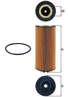Ölfilter - OX987D MAHLE - 0019965630, 10873159, 49866