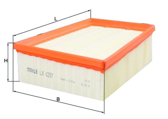 LX4297, Air Filter, Air filter, MAHLE, 103006, 154072426859, 16123210026, 165467860R, A1821, ADR162228, AP135/8, C22026, E1456L, EAF974, ELP9481, F026400489, LVFA1630, MD8928, P590, PA3783, PA7837, QFA0961, V460921, WA9831