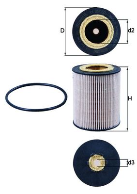 Kraftstofffilter - KX267D MAHLE - 02931116, 11708554, F716201060070