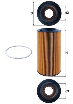 Ölfilter - OX561D MAHLE - 0120310082, 1397765, 545118