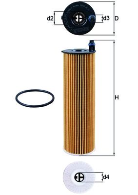Oil Filter - OX823/6D MAHLE - 6541801100, E866HD367, ELH4490