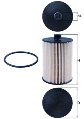 Fuel filter - KX226D MAHLE - 100379, 152071761684, 2601800