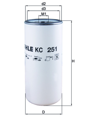 KC251, Fuel filter, Fuel filter, MAHLE, 10611852/130, 1457434446, ­152009Z00D, 16343230003, 2040516-0, 20539582, 212237, 2334200, 35426, 4598, 51125030053, 650FS, 7420541381, 95037E, ALG2075, BF7814, DN1956, FF5507, FSM4261, FT5658, H200WDK, hdf573, LFF8059, P550529, PP964/1, PSC80/25, RN239, S9320NR, SP928M, ST6056