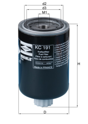 KC191, Kraftstofffilter, Kraftstofffilter, MAHLE, 0003417710, 02910150, 0986450713, 1072418M1, 1092322100, 1465437, 161623, 16400300, 1821125, 1992366, 211032, 2403900, 31780206, 33357, 35374669, 36846, 3890706, 3I1178, 4723725, 49501000015, 5007, 72501531, 75208274, 76107829, 83977314, 84476807, 913556, 9414100789, ABP3003062, BF1280