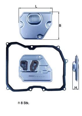 Hydraulic Filter, automatic transmission - HX169KIT MAHLE - 001-10-22669, 09G321370, 101163