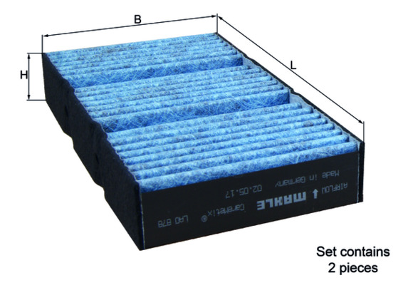 Filter, interior air - LAO878/S MAHLE - 1668300318, E3909LB-2, FP26028-2
