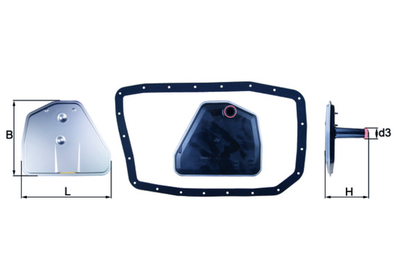 HX162D, Hydraulikfilter, Automatikgetriebe, Filter, MAHLE, 100398, 20100398, 2333899, 3001370002, 8020010, EG844HD552, V20-0046, 24117543484, 3143160001, V20-0047, 24117543550, V20-0048, 24152333899, 7543484, 7543550