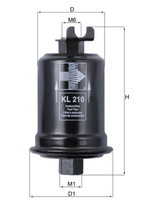 KL210, Fuel filter, Fuel filter, MAHLE, 0450905963, 2330019115, 2330087724, 25121602, 3154600, 33333, 4196, 61052, ALG6045, DFF053012, F44861, FIG7067, FT5186, G513, G6573, GF221, GF602, J1332024, J1335026, M303016, MF4664, VFF277, WK614/21, 3169000, 33502, BFE045, MB868460, MF4668