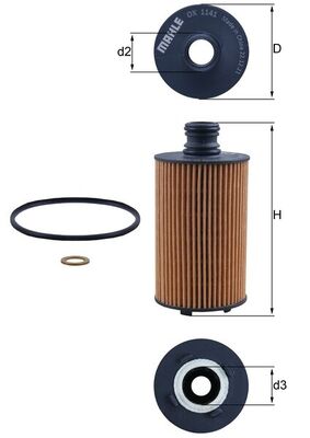 OX1141D, Oil Filter, Oil filter, MAHLE, 6711803009, ALO-8729, CH12137ECO, F026407154, L1068, 6711840125, 6721803009