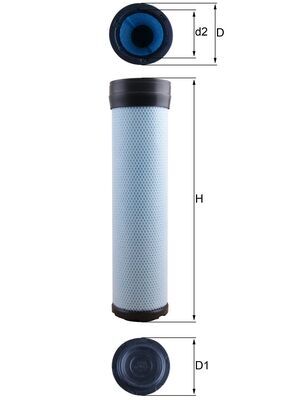 LXS284, Sekundärluftfilter, Luftfilter, MAHLE, 0000805188, 001020940, 104046, 10421751750, 11711496, 11916012570, 11S740130, 1232368, 1456804, 1463899, 154705285090, 15861248B, 171910490000, 1930588, 2128048K01, 21W01R9260, 220024, 2250102160, 227960, 23107552, 26510333, 2743000, 2991557, 32/919002, 35393651, 3540047M1, 36608110, 3A11119130, 42U01HOP01, 430121400