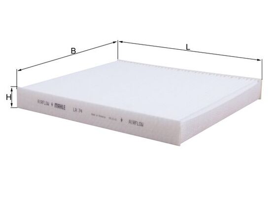 LA74, Filter, interior air, Cabin filter, MAHLE, 090024, 09117189, 0986BF0525, 11235, 13075376, 1419, 154064179500, 1808612, 205799, 21651980, 260245, 352121001, 40301106, 5303000, 698663, 881808612, 90520549, 90559549, 974018, ACE064, ACP006, AH171, AH7035, CAF208701, CF8867, CU2757, DCF007P, E367, E911LI, ELR7049