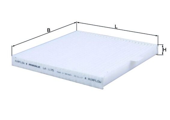 LA1175, Filter, interior air, Cabin filter, MAHLE, 80005177, 95981206, AH347